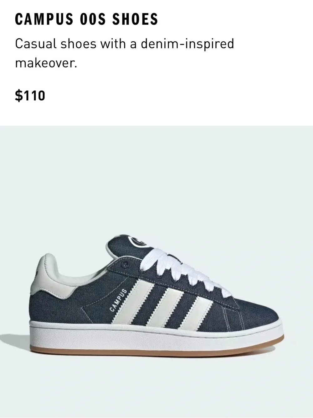 adidas Campus Men’s Navy & White Low-Top Sneakers